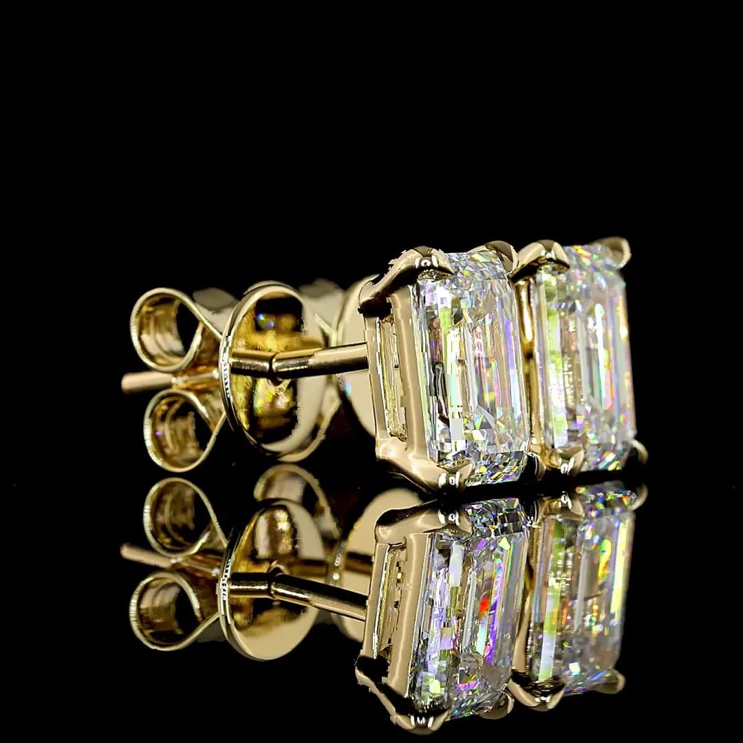 2 Carat Emerald Diamond Stud | Radiance Signature Studs