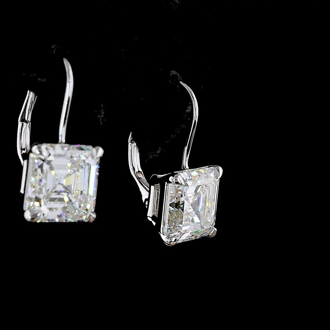 6 Carat Asscher Cut Diamond Drops | The Signature Drop Collection